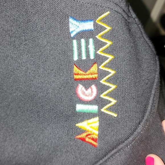 Disney Parks 1/4 Zip Mickey Mouse Pullover Hoodie - Picture 4 of 9